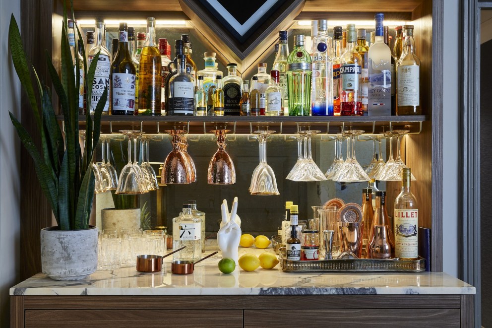 Bayswater pad | Bar detail | Interior Designers